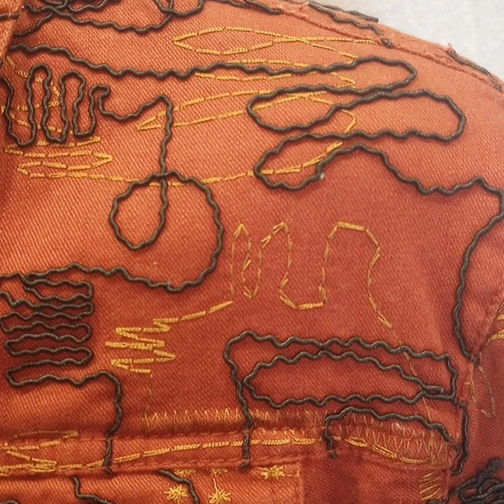 Ruby Rd. Rust Abstract Jean Jacket - Picture 5 of 5
